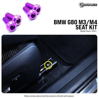 Dress Up Bolts Titanium Hardware Seat Kit - BMW G80 M3 (2021+)