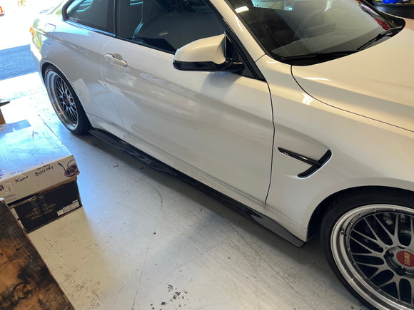 F8X M3 M4 Aggressive Carbon Fiber Side Skirt Extensions