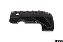 Eventuri Audi 8Y / 8V RS3 / 8S TTRS Black Carbon and Red Kevlar Engine Cover-1