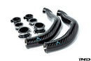 Eventuri BMW F8X M2C M3 M4 S55 Black Carbon Charge Pipe Set - Gloss-4