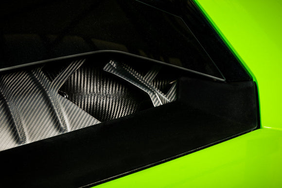 Eventuri Lamborghini Huracan Black Carbon Engine Cover Set