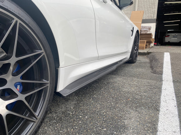 F8X M3 M4 Aggressive Carbon Fiber Side Skirt Extensions