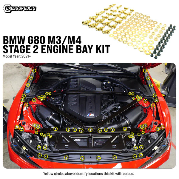 Dress Up Bolts Stage 2 Titanium Hardware Engine Bay Kit - BMW G80 M3 (2021+)