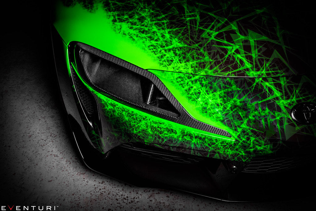 Eventuri Toyota A90 Supra Black Carbon Headlamp Race Duct