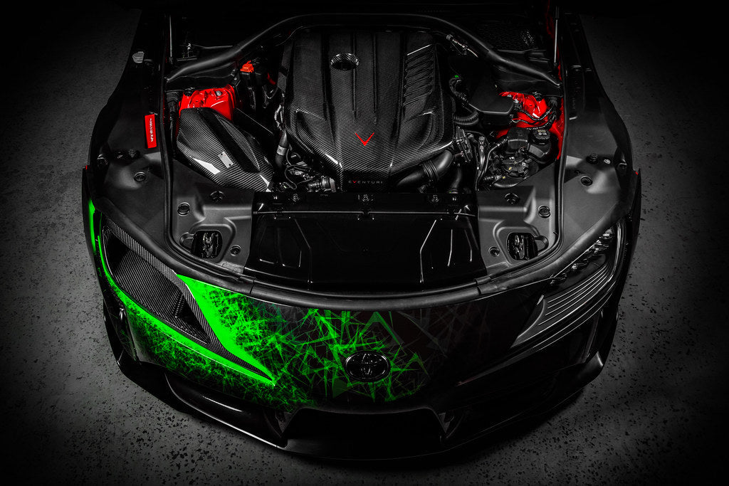 Eventuri Toyota A90 Supra Black Carbon Headlamp Race Duct