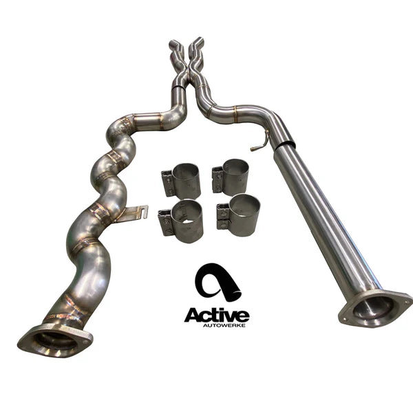 Active Autowerke G80/G82 M3/M4 Gen 2 Signature Equal Length mid-pipe with G-brace