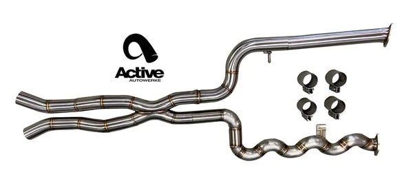 Active Autowerke G80/G82 M3/M4 Signature Equal Length mid-pipe with G-brace