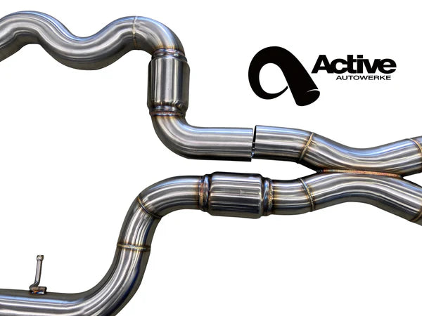 Active Autowerke G80/G82 M3/M4 Gen 2 Signature Equal Length mid-pipe with G-brace - 0