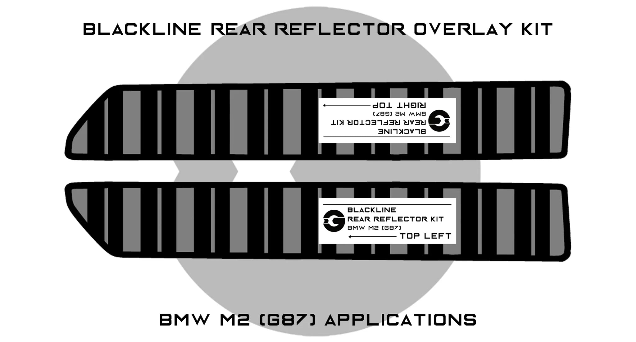 BMW M2 2023+ (G87) BLACKLINE Rear Reflector Overlay Kit