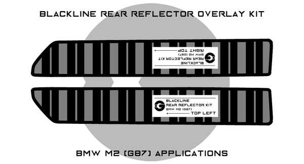 BMW M2 2023+ (G87) BLACKLINE Rear Reflector Overlay Kit