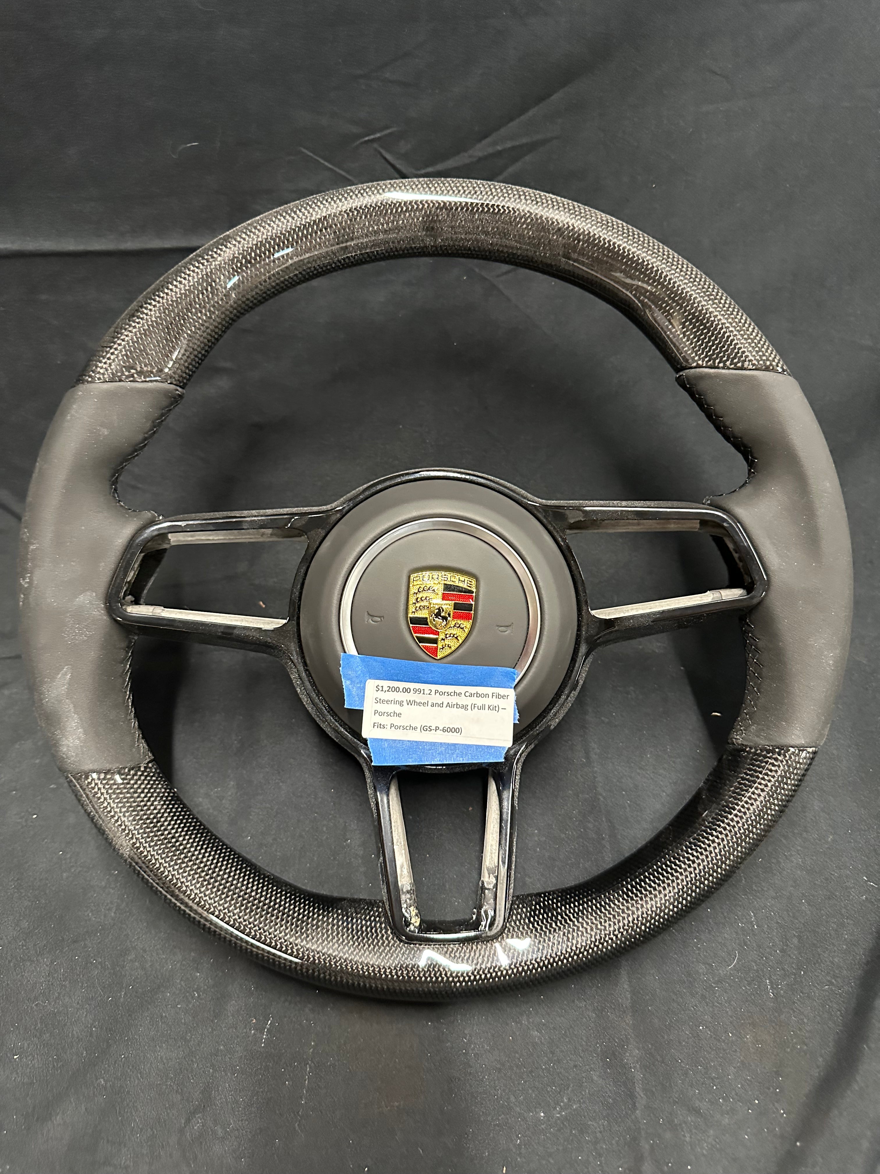 991.2 Porsche Carbon fiber steering wheel and airbag (Full kit)