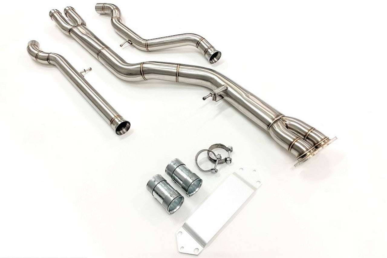 MAD BMW F8x M3 M4 S55 Single Midpipe (Brace Included) - 0