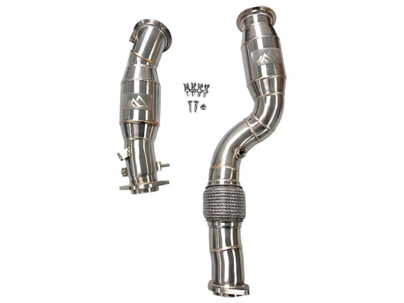 MAD BMW S58 Catted Downpipes M2 M3 M4 G87 G80 G82 G83 W/ Flex Section