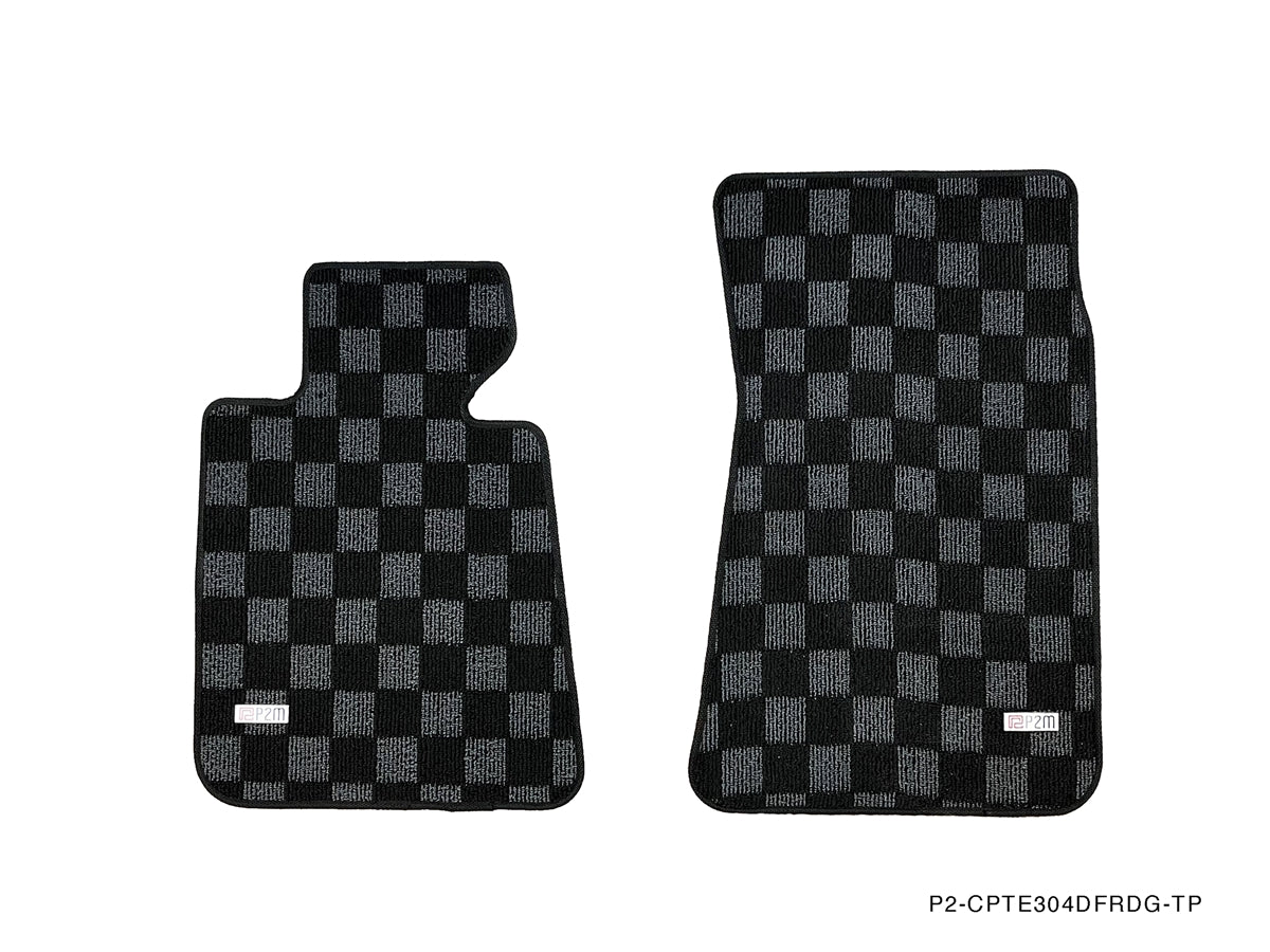 P2M BMW E30 1984-91 3-SERIES (COUPE/SEDAN) RACE FLOOR MATS : DARK GREY (FRONT/REAR) - 0