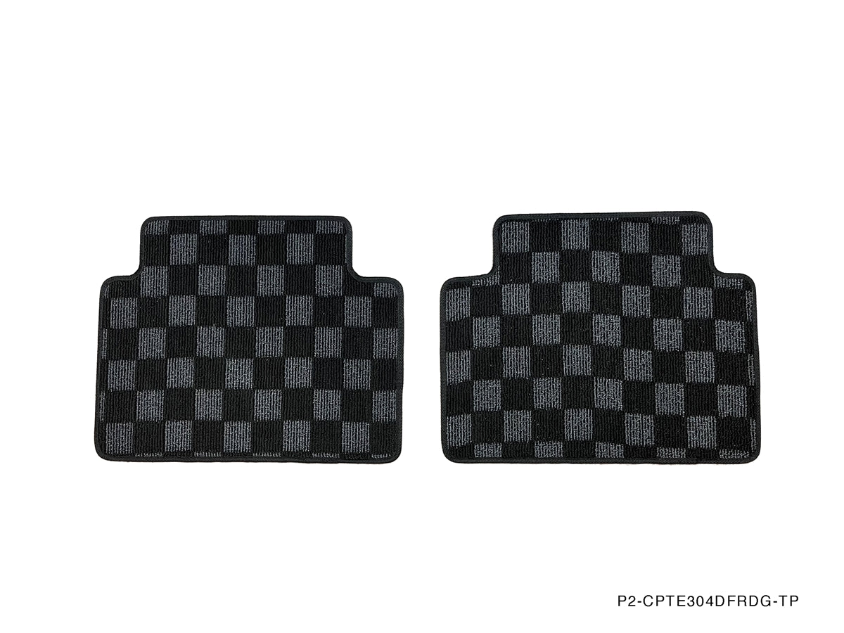 P2M BMW E30 1984-91 3-SERIES (COUPE/SEDAN) RACE FLOOR MATS : DARK GREY (FRONT/REAR)