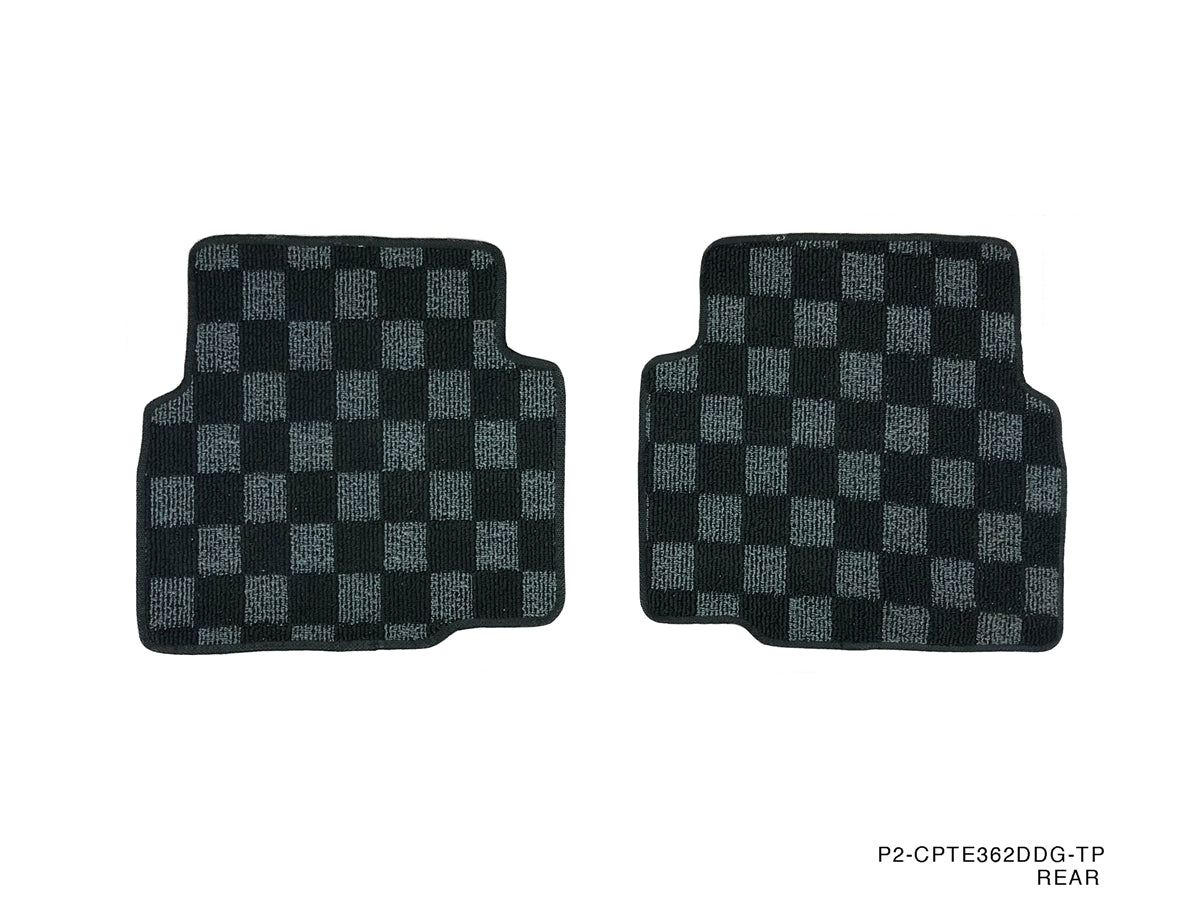 P2M BMW E36 1995-99 3-SERIES COUPE/SEDAN RACE FLOOR MATS : DARK GREY (FRONT/REAR)