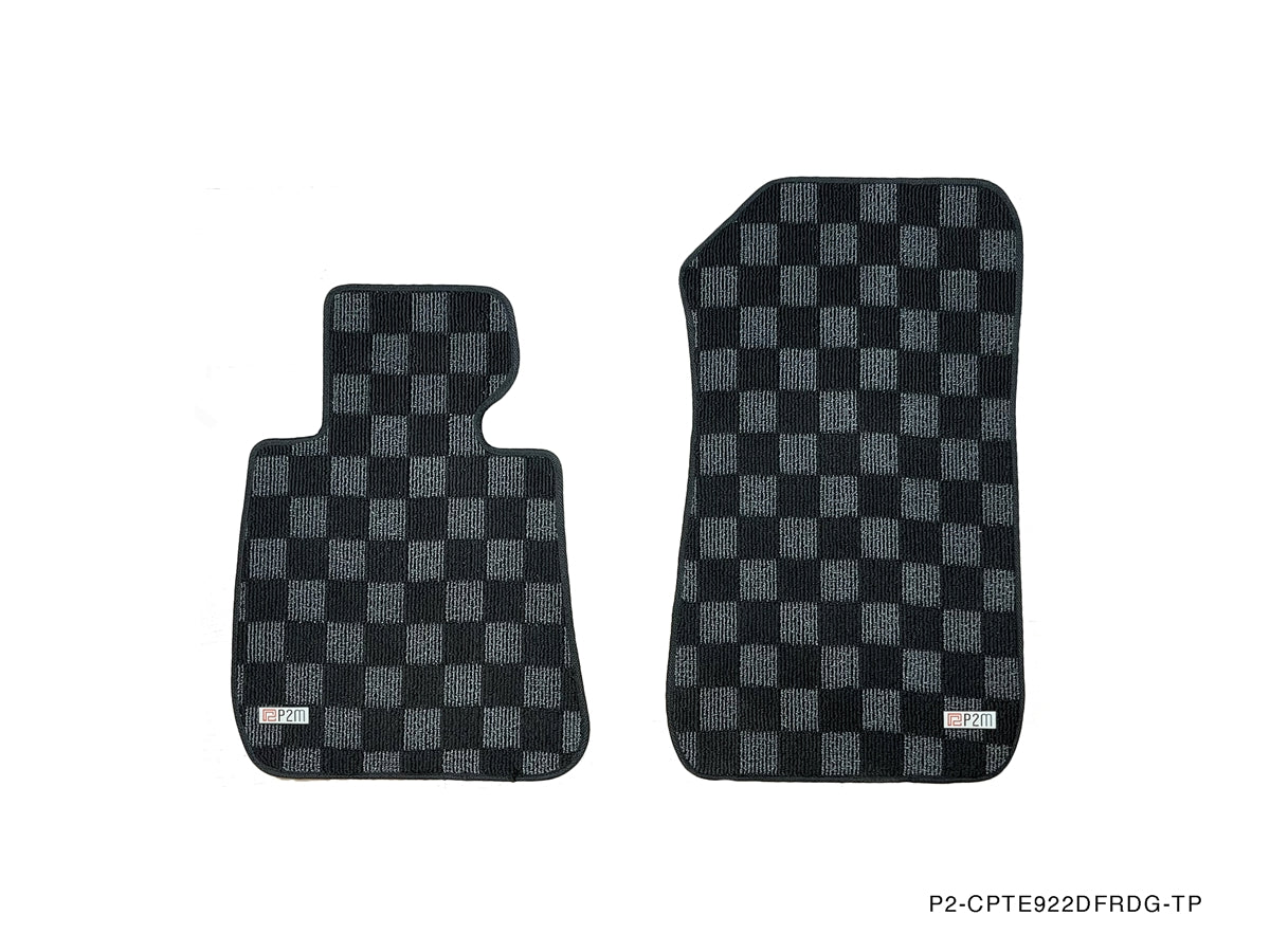 P2M BMW E90 / E92 2006-12 3-SERIES (COUPE/SEDAN) RACE FLOOR MATS : DARK GREY (FRONT/REAR) - 0