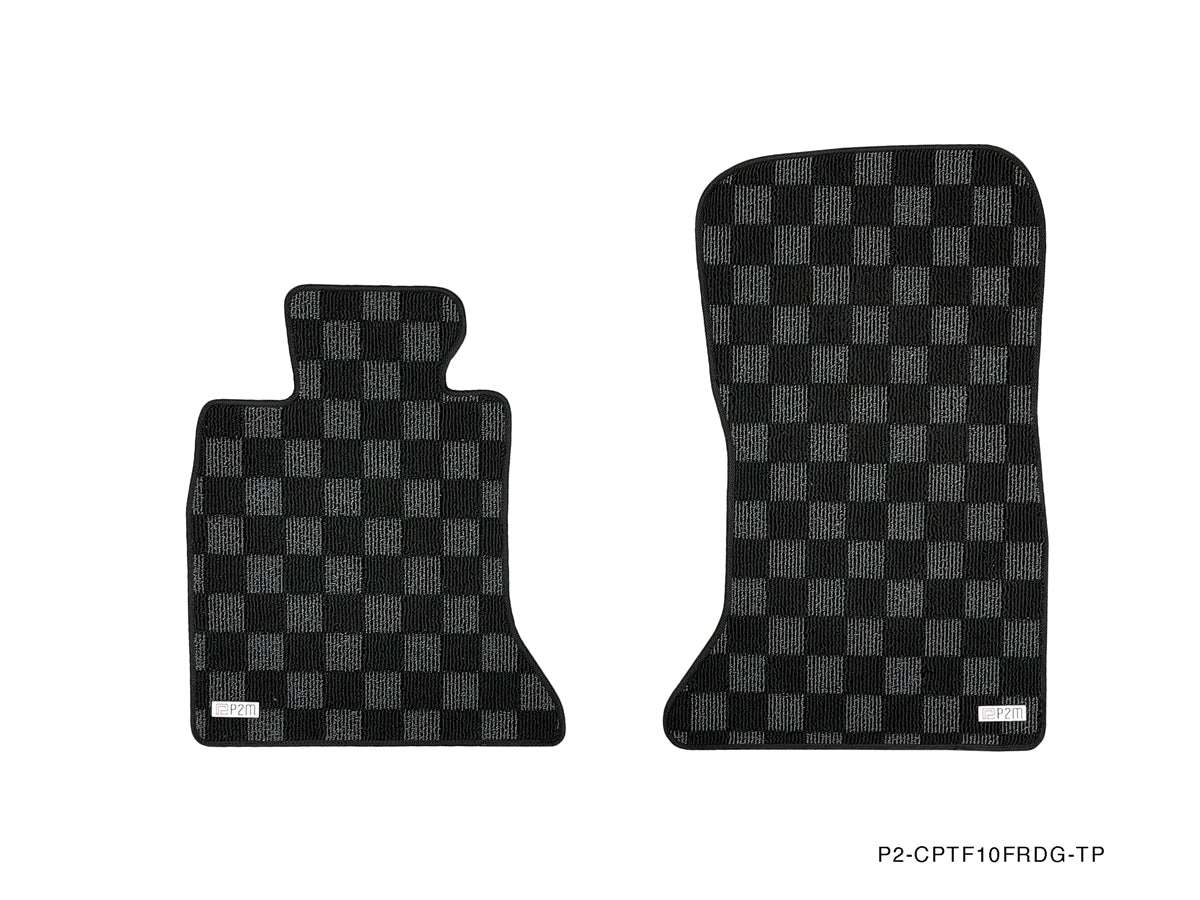 P2M BMW F10 5-SERIES SEDAN (2010-17) RACE FLOOR MATS : DARK GREY (FRONT/REAR)