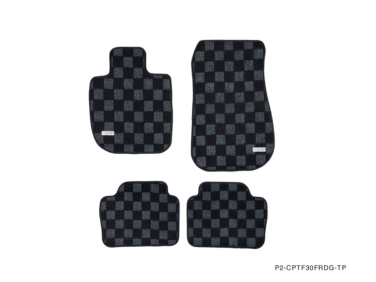 P2M BMW F30 / F80 3-SERIES (2011-19) 4D RACE FLOOR MATS : DARK GREY (FRONT/REAR)