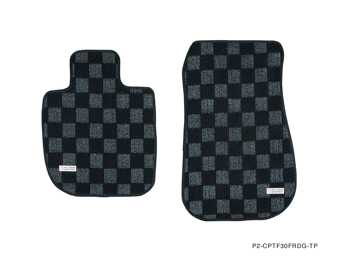 P2M BMW F30 / F80 3-SERIES (2011-19) 4D RACE FLOOR MATS : DARK GREY (FRONT/REAR) - 0