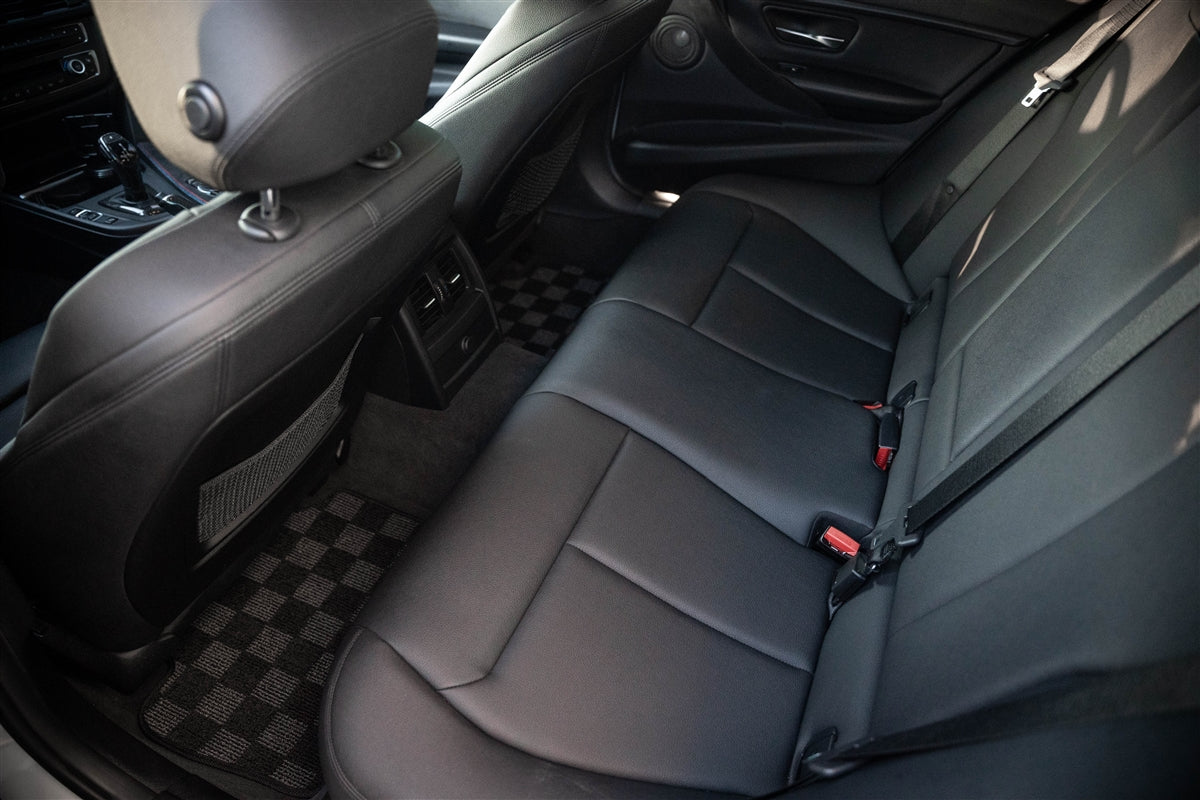 P2M BMW F30 / F80 3-SERIES (2011-19) 4D RACE FLOOR MATS : DARK GREY (FRONT/REAR)