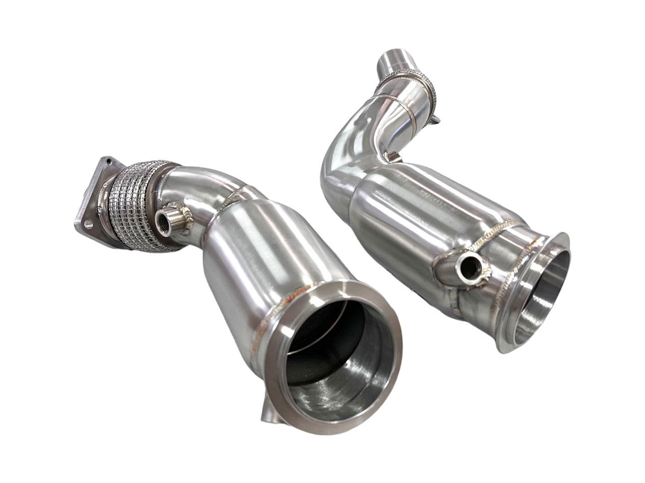 MAD BMW S55 Catted Downpipes M2C M3 M4 W/ Flex Section