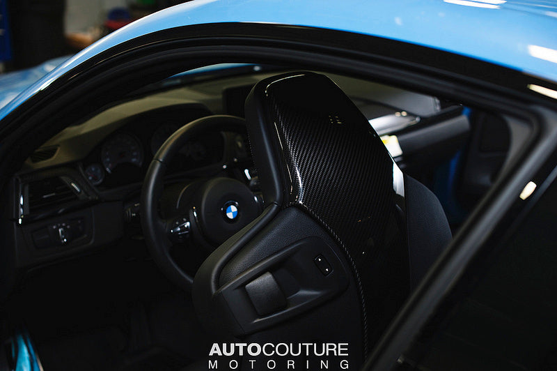 Eventuri BMW F80 M3 / F82 M4 Black Carbon Seat Back Cover Set - 0