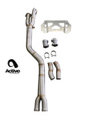 Active Autowerke G80/G82 M3/M4 Signature single mid-pipe with G-brace-3