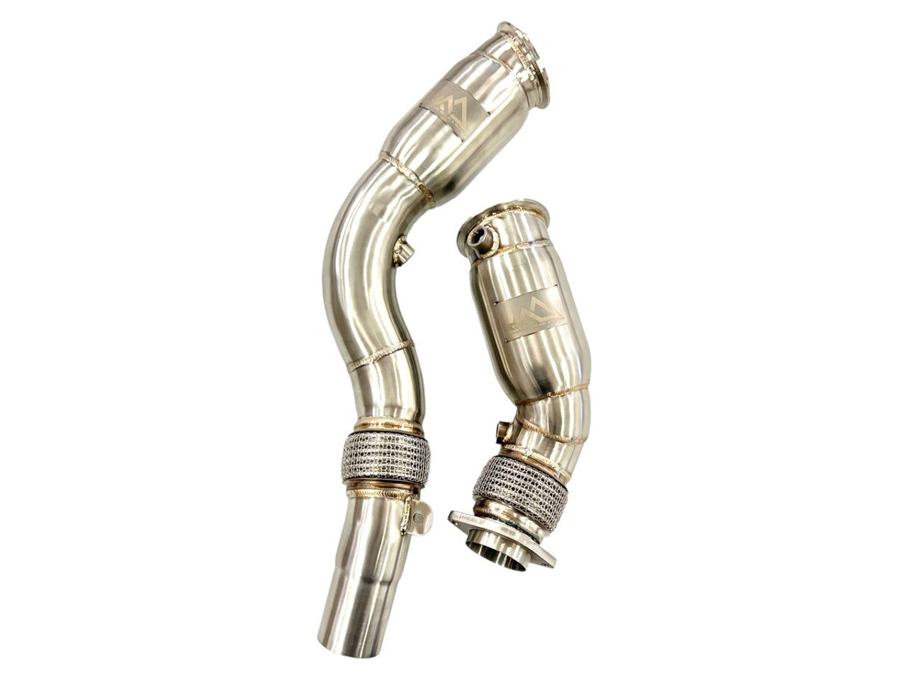 MAD BMW S55 Resonated Downpipes M2C M3 M4 W/ Flex Section - 0