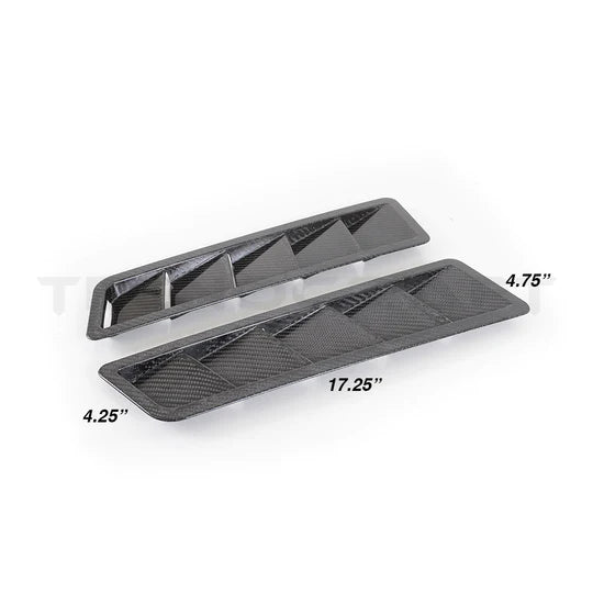 TECNOCRAFT DRY CARBON FIBER UNIVERSAL HOOD VENTS - NARROW - 0