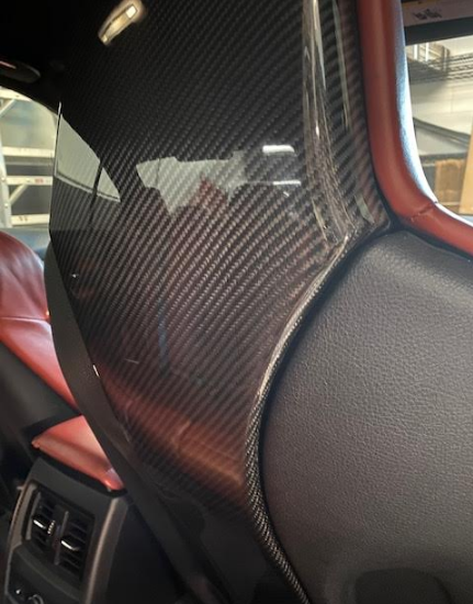 F8X Carbon fiber Seat back trim