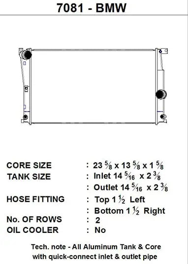 CSF High-Performance N55 Radiator for F Series