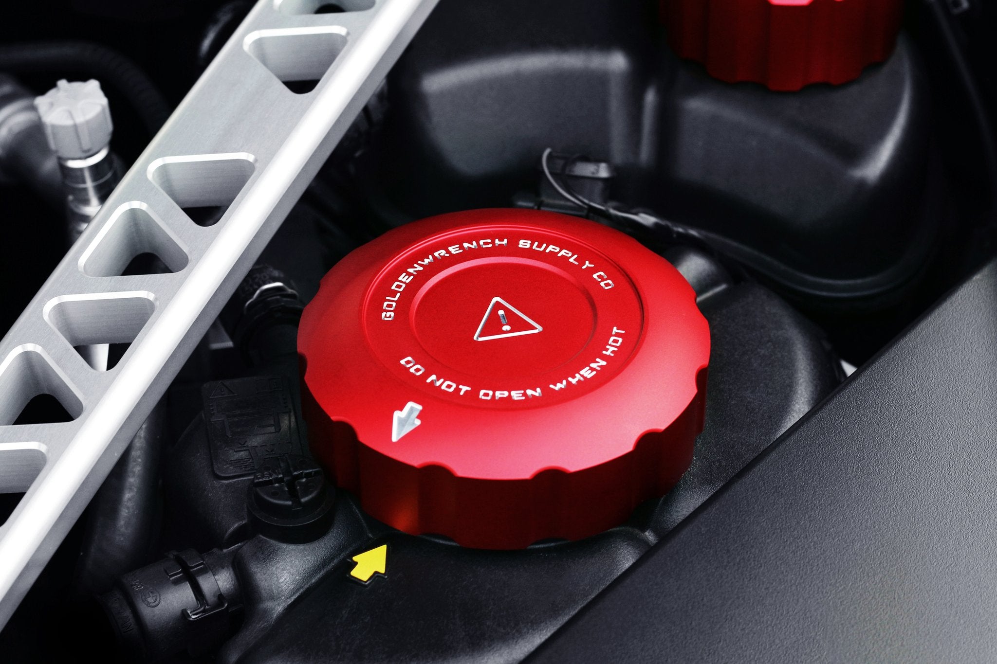 Goldenwrench A90 Toyota GR Supra BLACKLINE Performance Coolant Cap Cover Set - 0