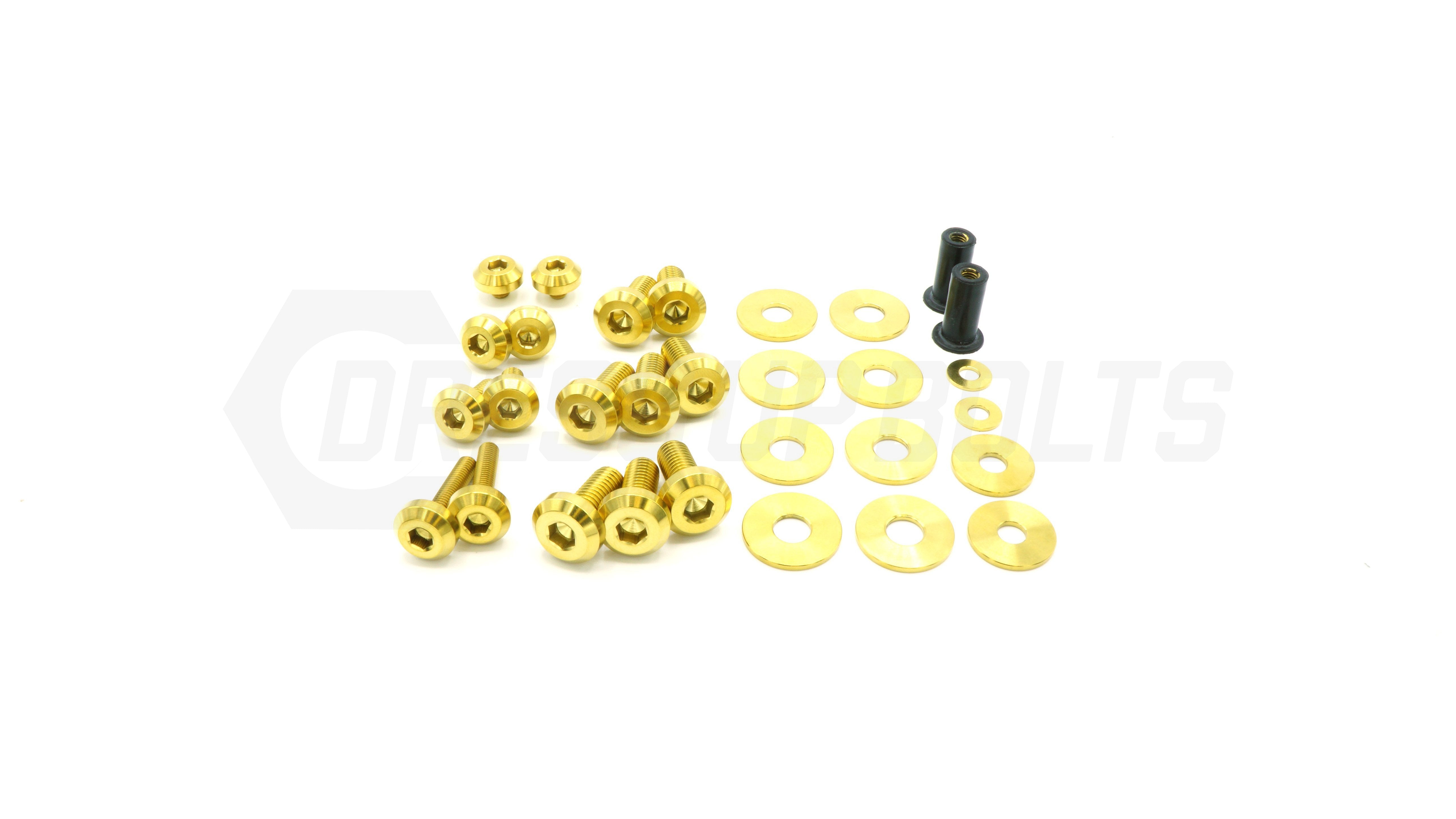 Buy gold Dress Up Bolts E9X Titanium Hardware Hood Kit