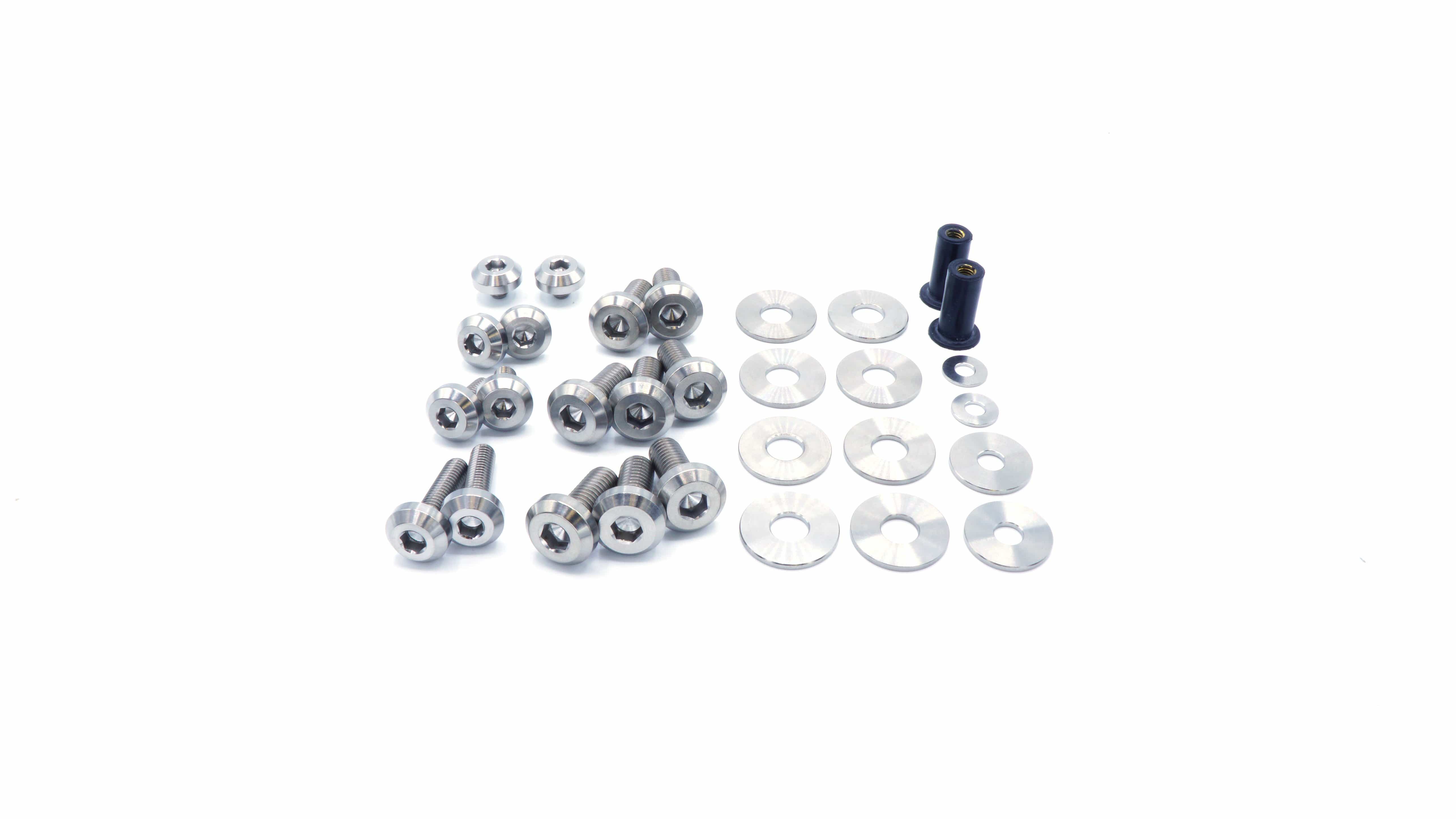 Dress Up Bolts E9X Titanium Hardware Hood Kit