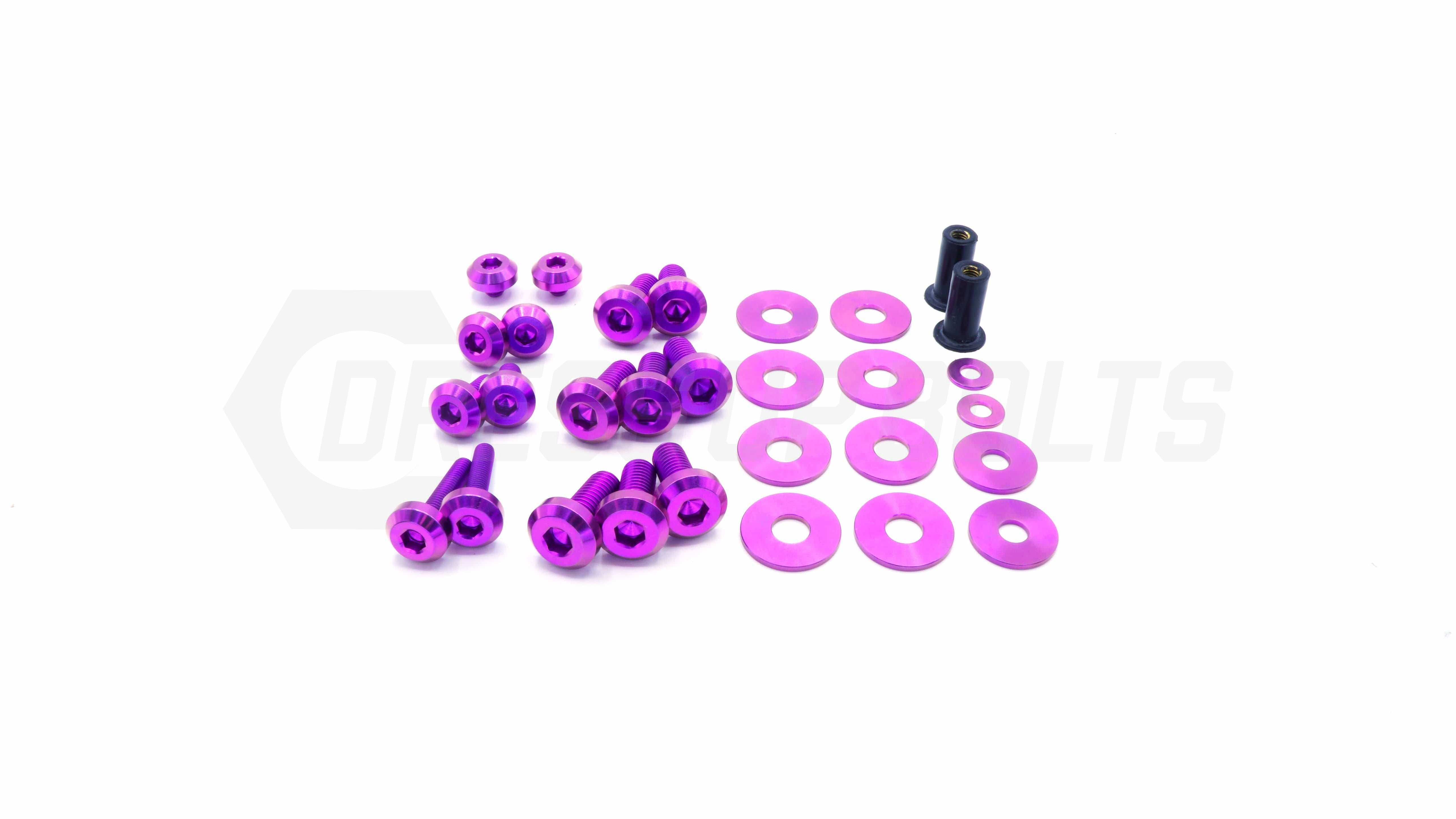 Buy purple Dress Up Bolts E9X Titanium Hardware Hood Kit