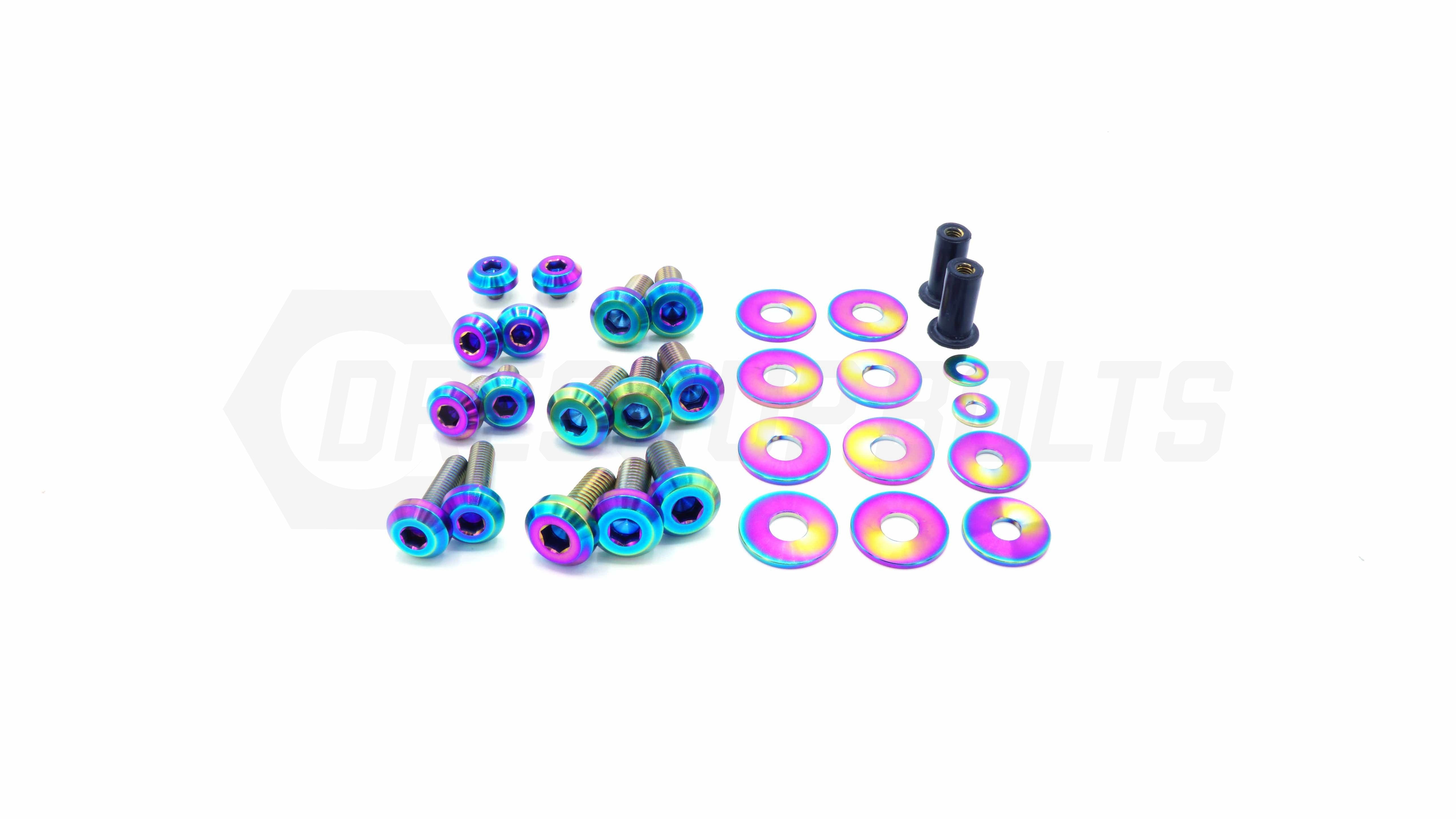 Buy true-burned Dress Up Bolts E9X Titanium Hardware Hood Kit