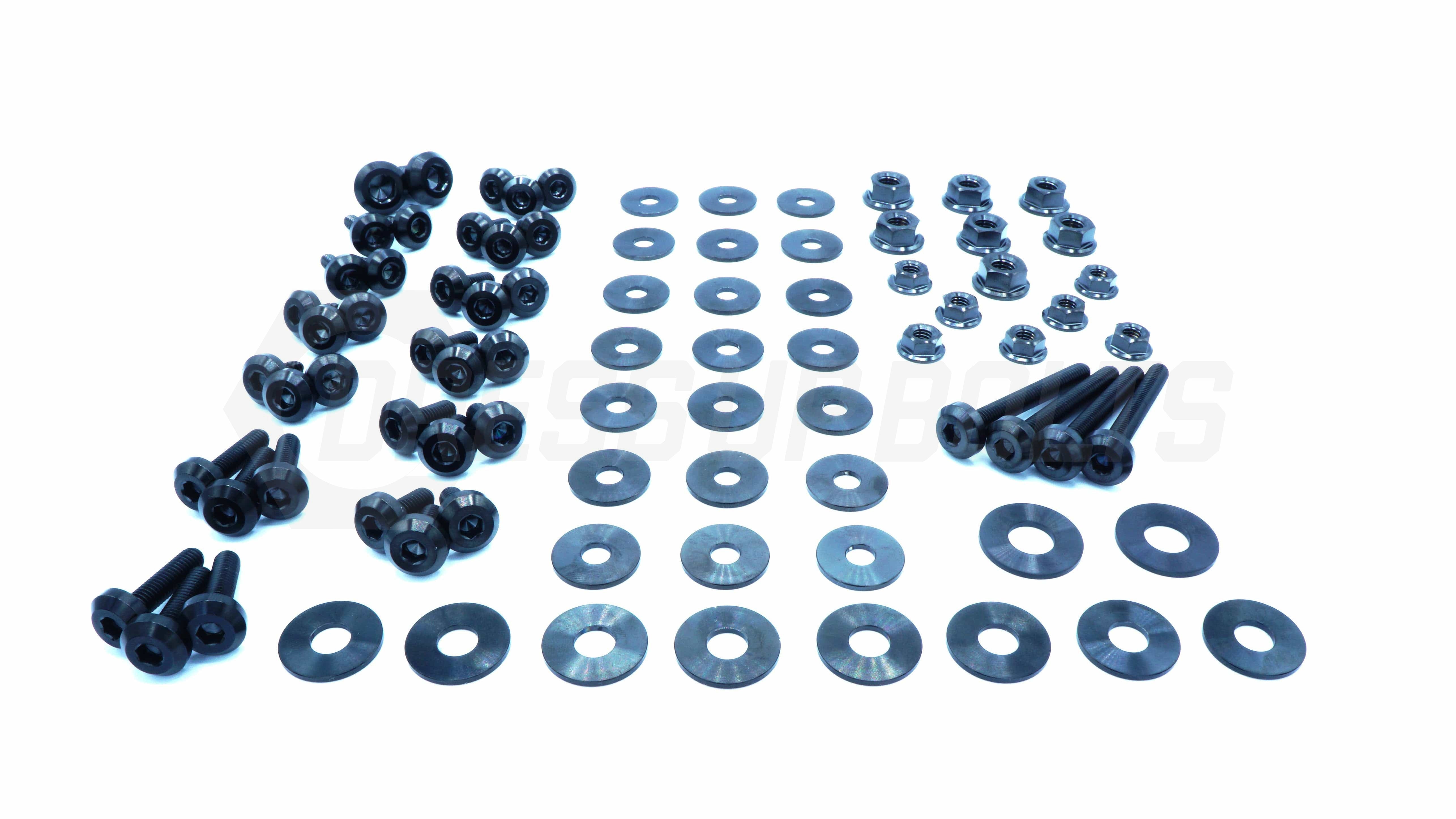 Buy black Dress Up Bolts Stage 2 Titanium Hardware Engine Bay Kit - BMW E82 135i (2007-2012)