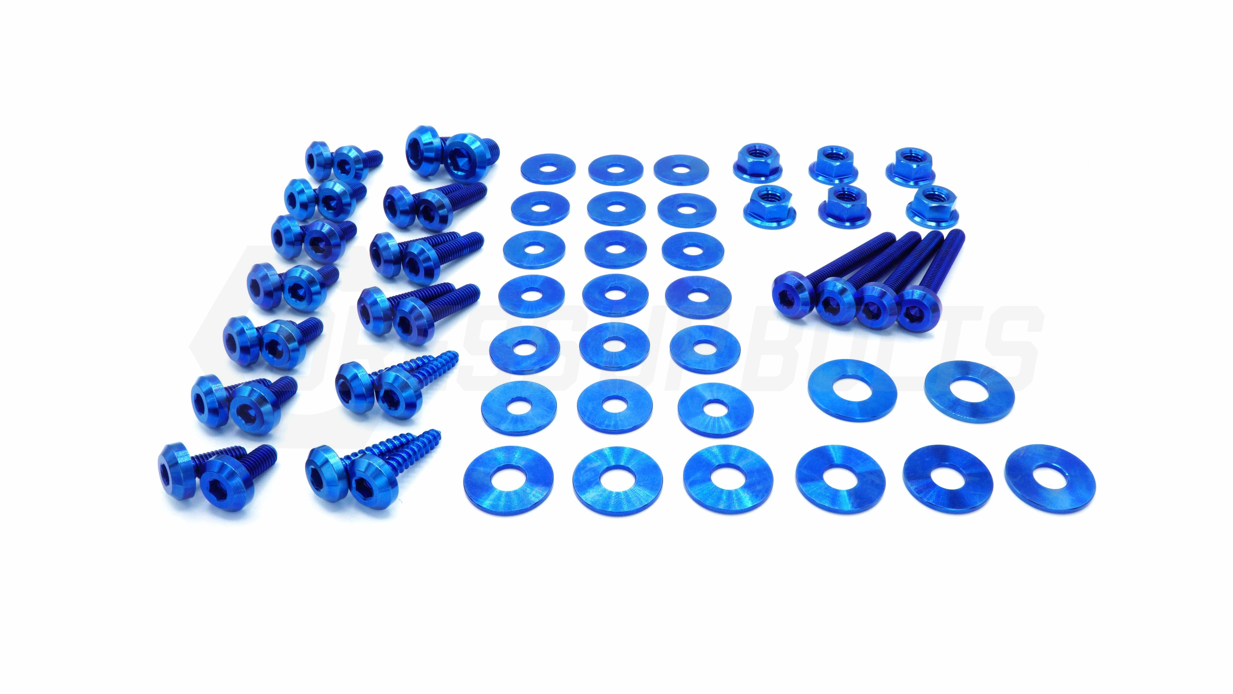 Buy blue Dress Up Bolts Stage 1 Titanium Hardware Engine Bay Kit - BMW E82 135i (2007-2012)