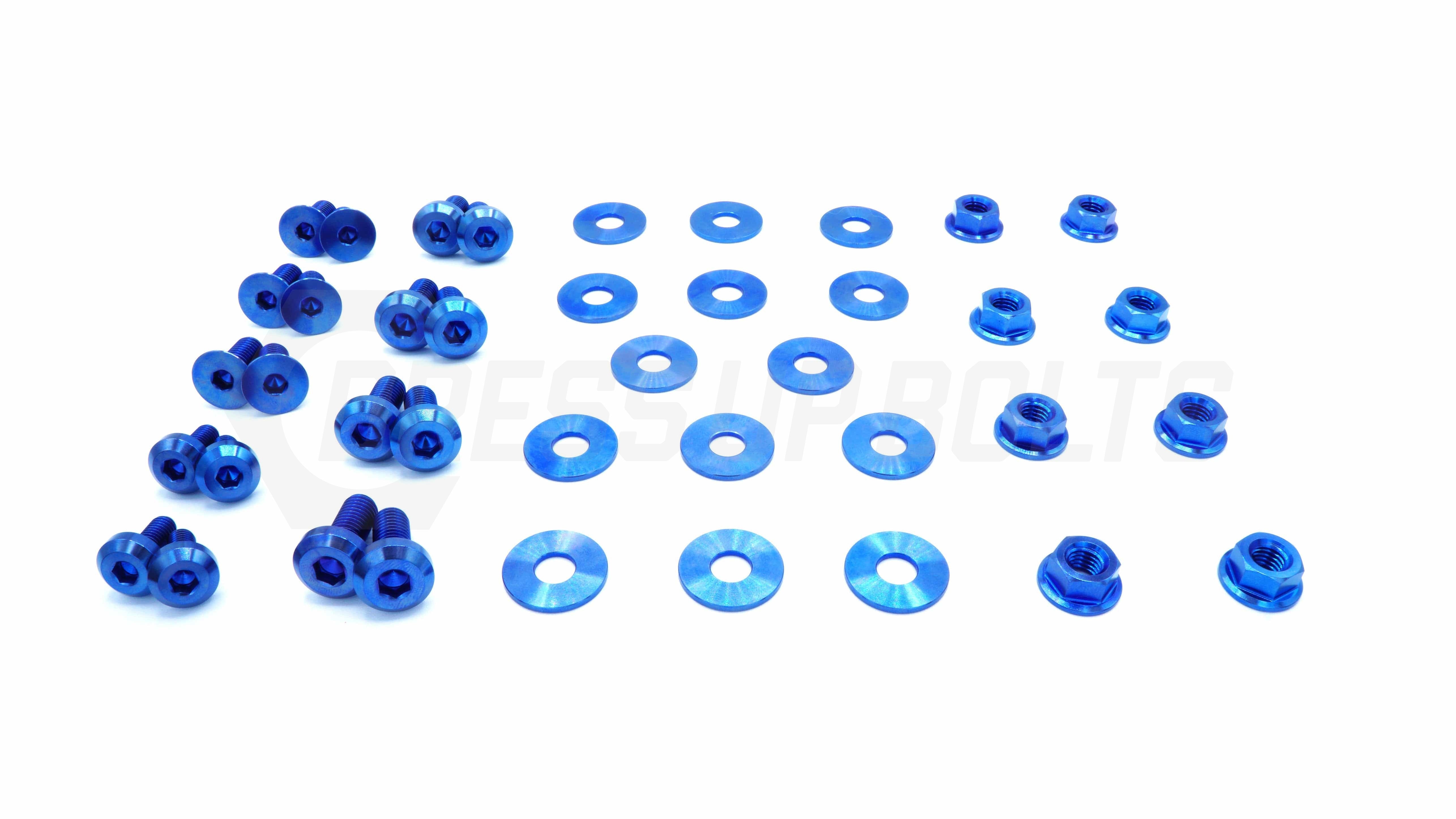 Buy blue Dress Up Bolts Titanium Hardware Door Kit - BMW E82 135i (2007-2012)