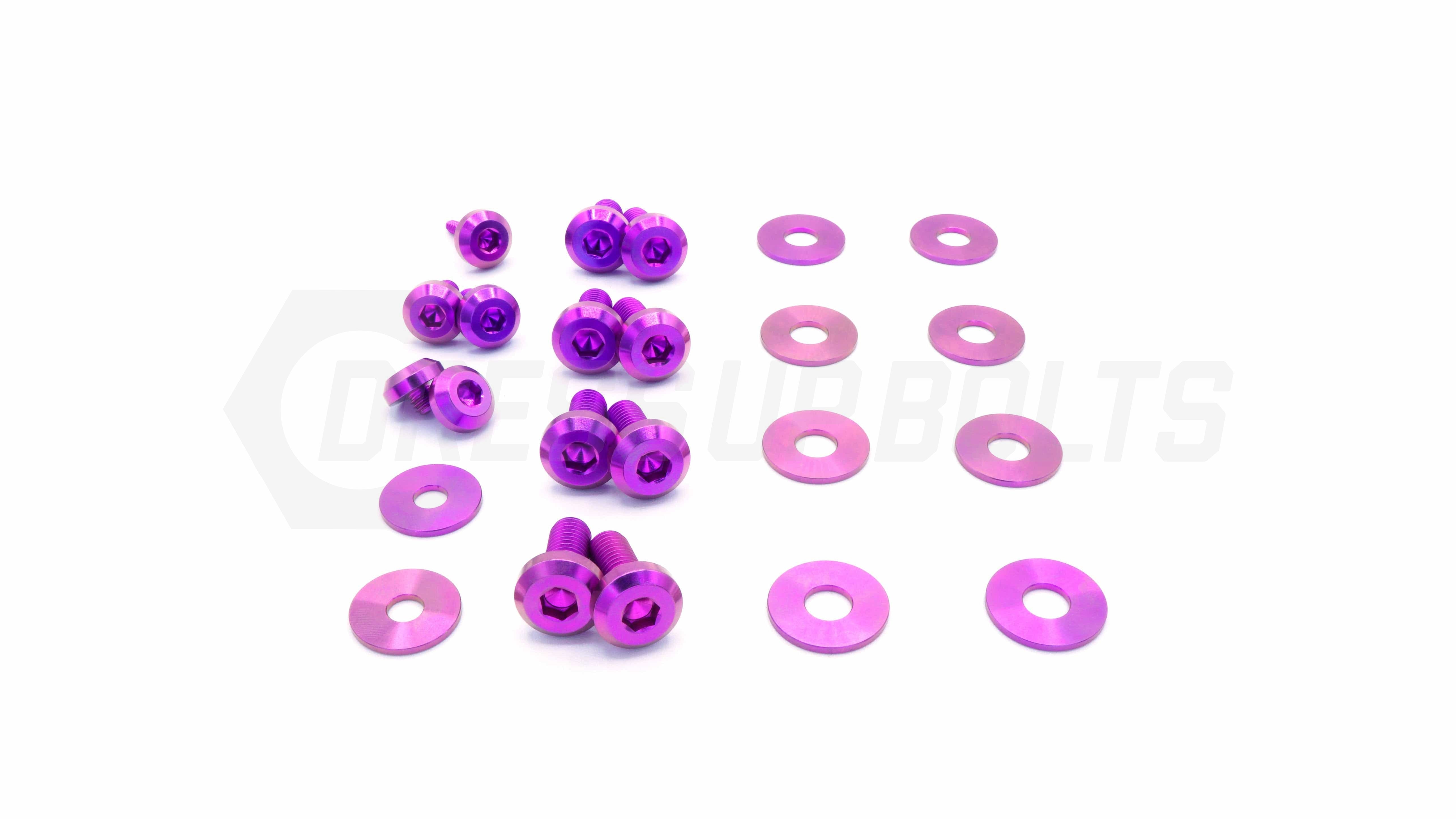 Buy purple Dress Up Bolts Titanium Hardware Hood Kit - BMW E82 135i (2007-2012)