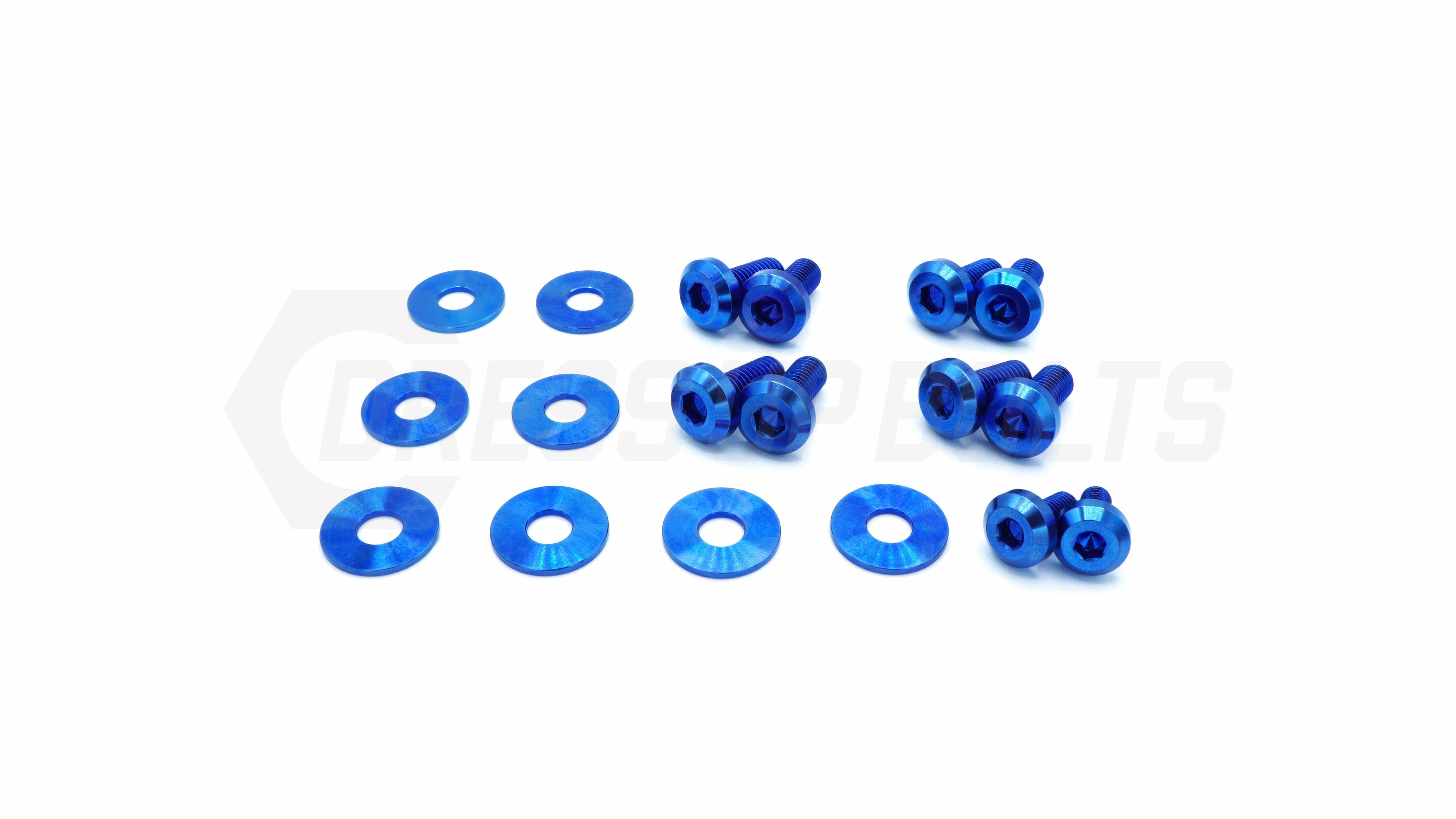 Buy blue Dress Up Bolts Titanium Hardware Trunk Kit - BMW E82 135i (2007-2012)