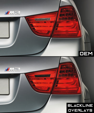Goldenwrench E90/E91 LCI BLACKLINE Taillight Overlay Kit - 0