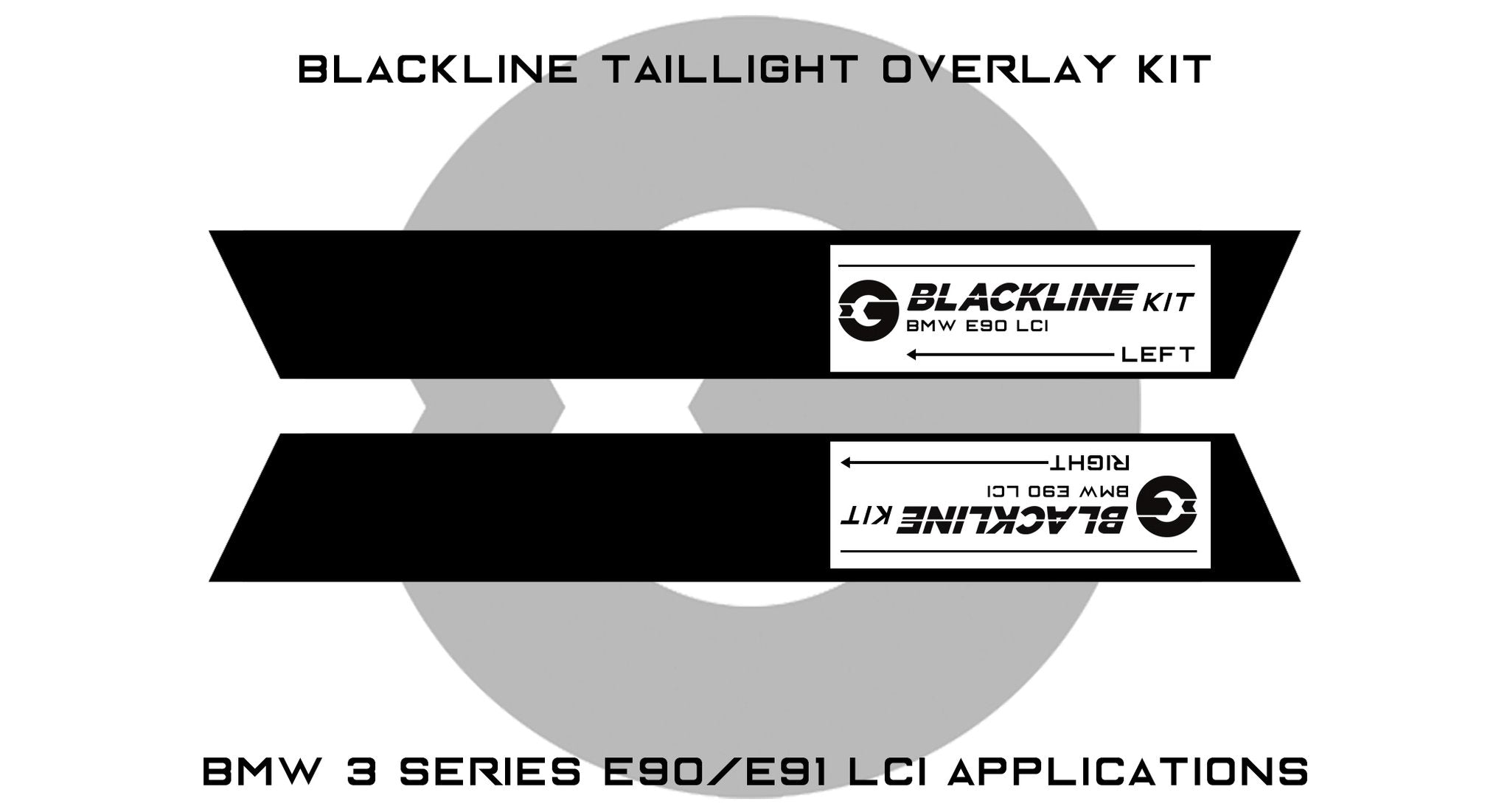 Goldenwrench E90/E91 LCI BLACKLINE Taillight Overlay Kit