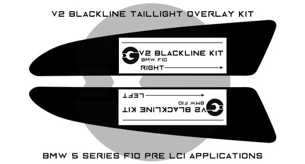 Goldenwrench F10 PRE LCI BLACKLINE Taillight Overlay Kit