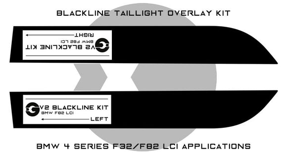 Goldenwrench F32/F82 LCI BLACKLINE Taillight Overlay Kit