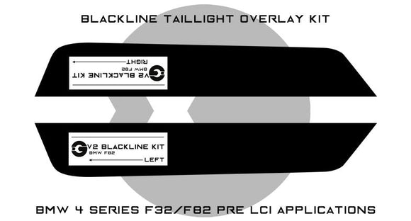 Goldenwrench F32/F82 PRE LCI BLACKLINE Taillight Overlay Kit