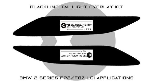 Goldenwrench F22/F87 LCI BLACKLINE Taillight Overlay Kit