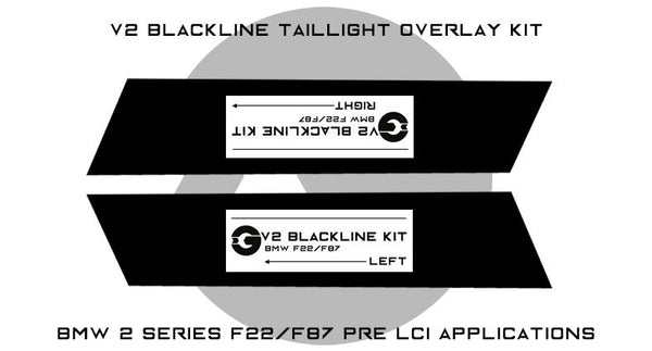 Goldenwrench F22/F87 PRE LCI BLACKLINE Taillight Overlay Kit