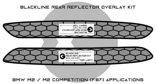 Goldenwrench M2/M2 Comp. F87 BLACKLINE Rear Reflector Overlay Kit